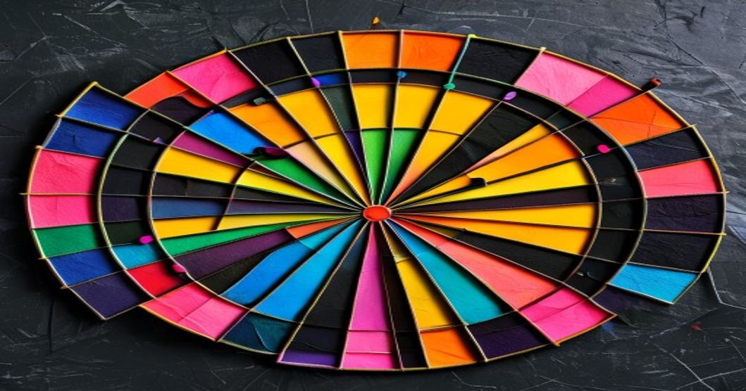 Sélection de fléchettes soft tip 2026 posées sur cible électronique