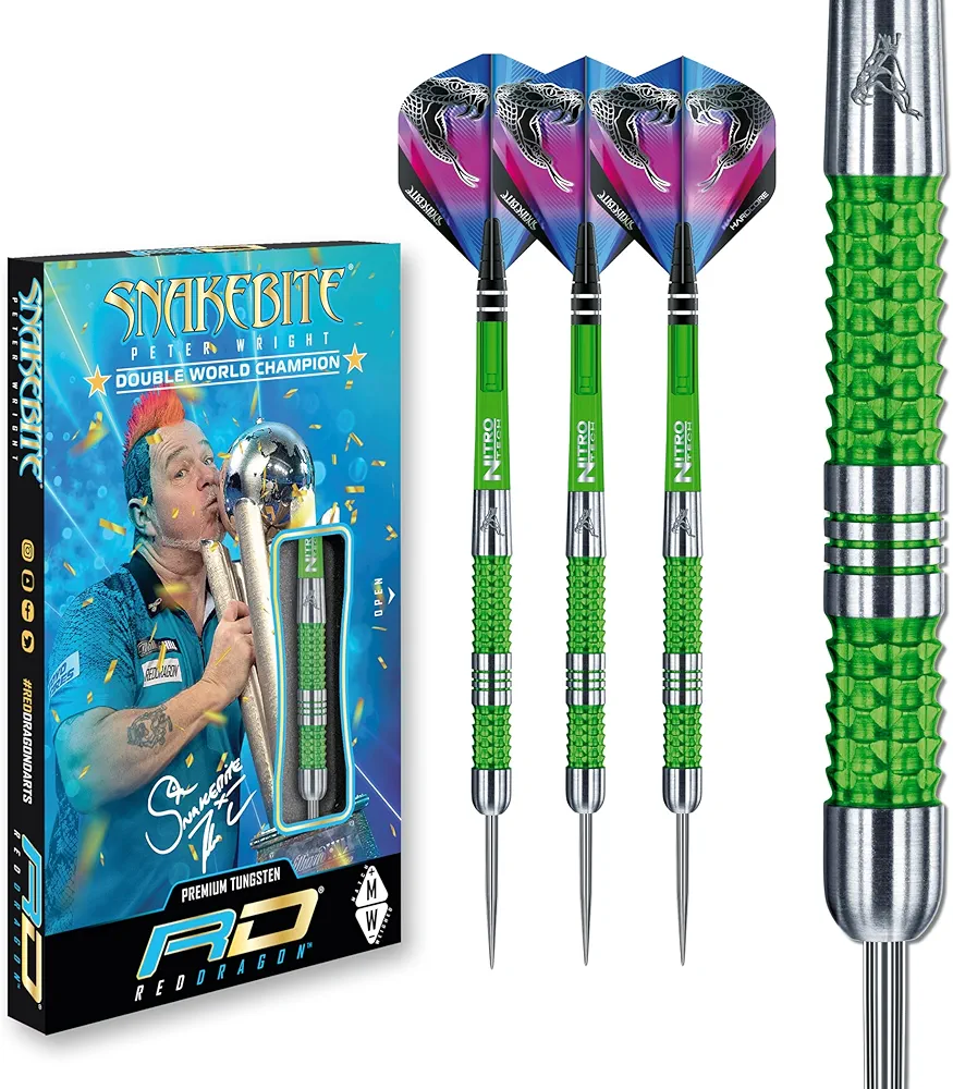 Red Dragon Peter Wright Snakebite Mamba 22g — photo officielle Amazon (1)