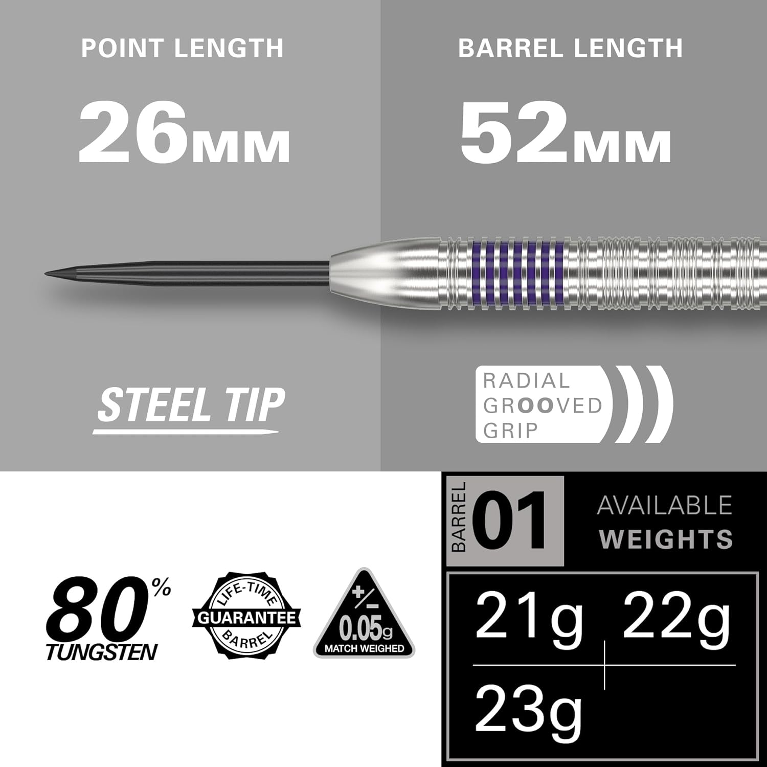 Target Luke Littler 80% acier — photo 3