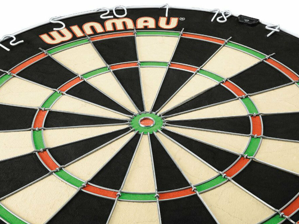 Cible en sisal Winmau pour fléchettes pointe acier avec araignée métallique