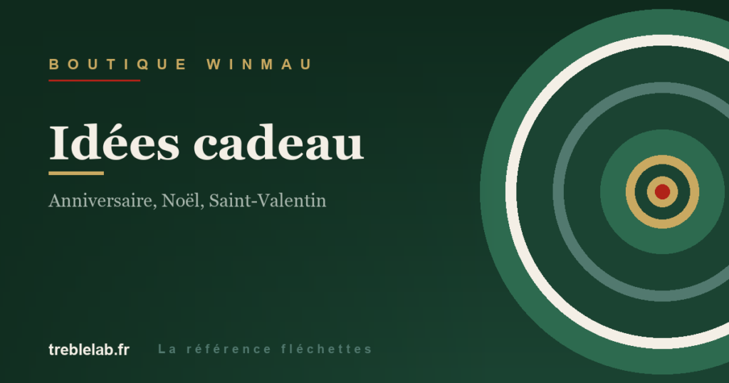 Idées cadeau fléchettes Winmau pour anniversaire, Noël ou Saint-Valentin