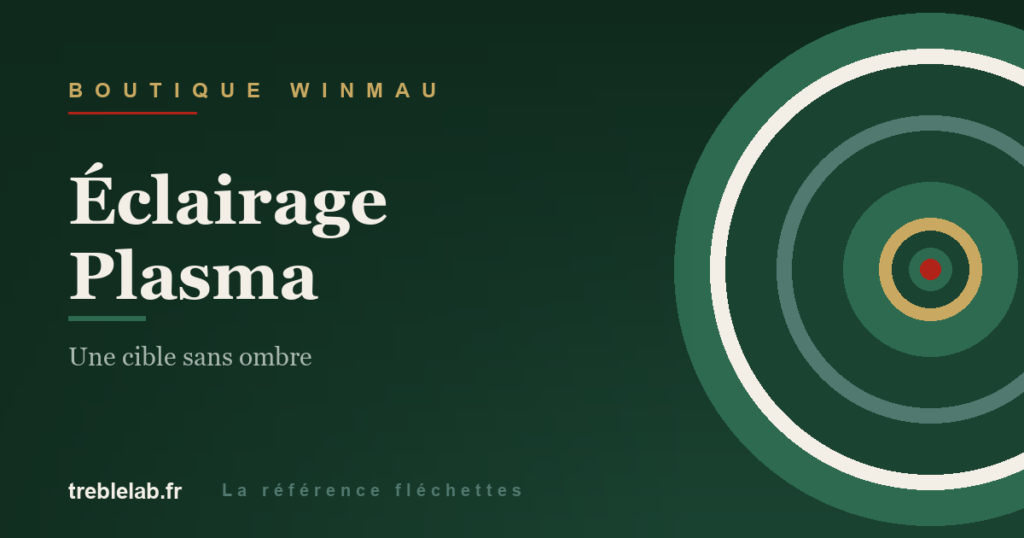 Éclairage Winmau Plasma pour cible de fléchettes, sans ombre portée