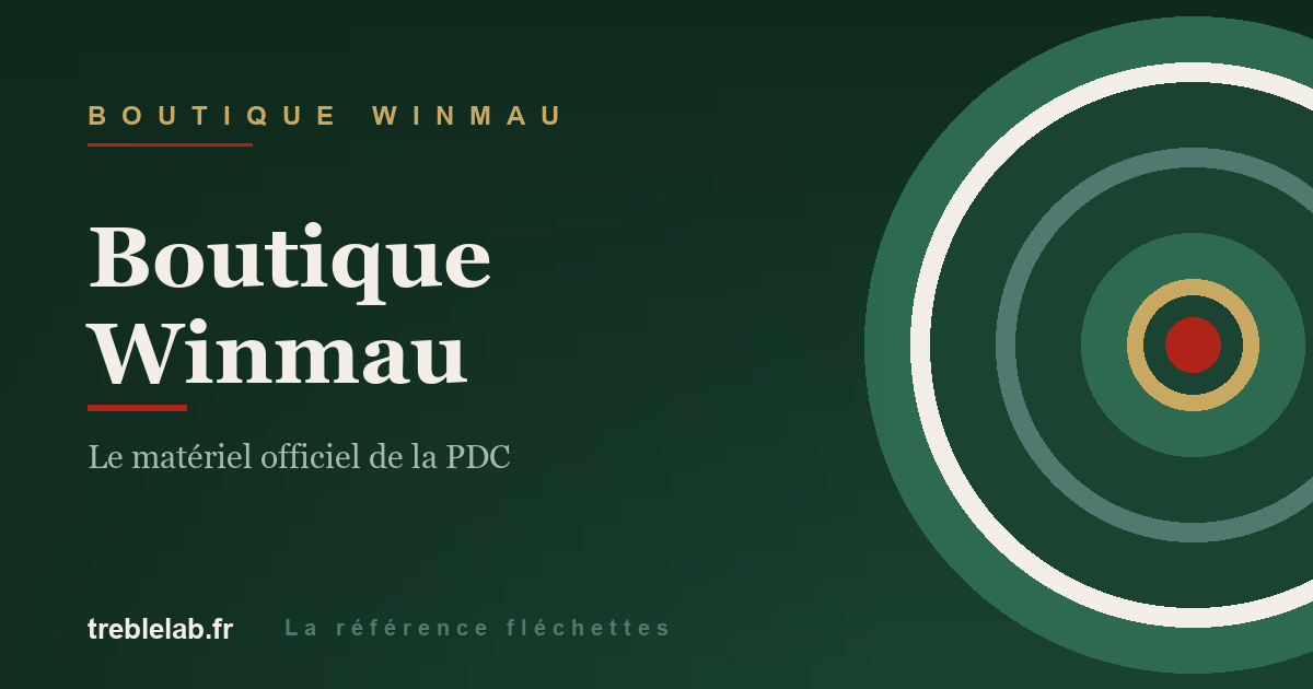 Winmau : fléchettes, cibles et matériel officiel PDC