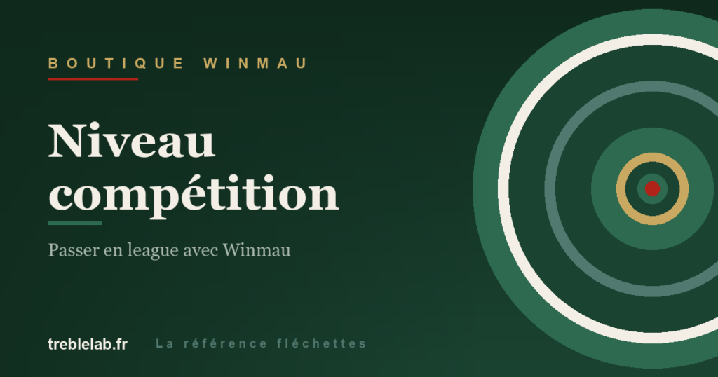 Matériel Winmau de compétition : tungstène et cible Blade officielle PDC