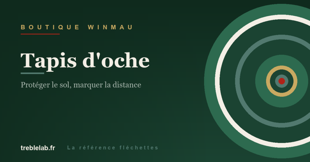 Tapis d'oche Winmau : protection du sol et distance officielle marquée