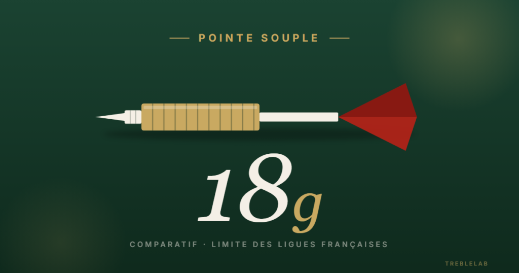 Fléchettes 18 g : le poids de référence de la pointe souple